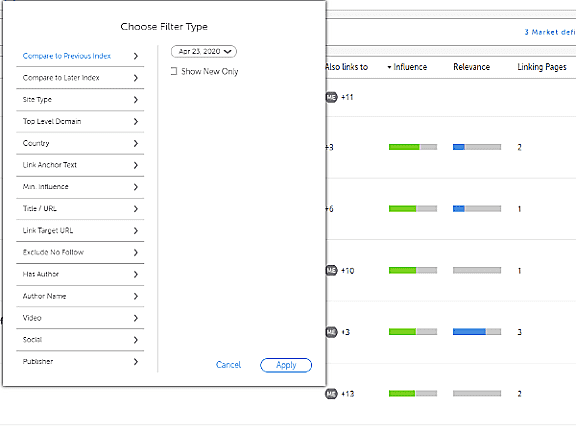 Backlink+filters